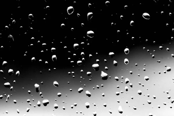 Raindrops Black Glass — Stock Photo, Image