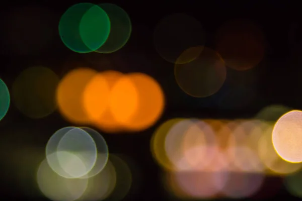 Lumières Nuit Déconcentrées Bokeh — Photo