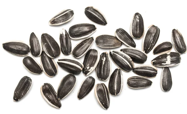 Sunflower Seeds Raw Isolated White Background — Stock Photo, Image