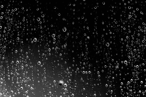 Raindrops Black Glass — Stock Photo, Image