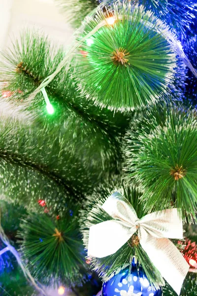 Desenfocado Decoraciones Navideñas Luces Navidad —  Fotos de Stock