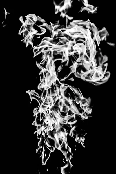 Humo Blanco Sobre Fondo Negro Abstracción —  Fotos de Stock