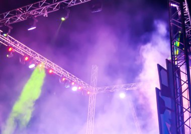 Festivaller duman bulanık gece aydınlatma