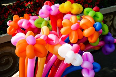renkli balonlar, yakından görmek