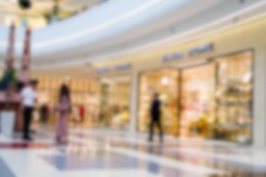 defocusing, alışveriş merkezinde yürüyen insanlar