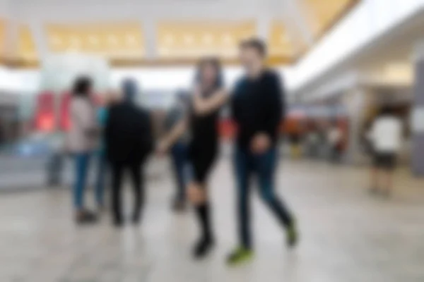 Sfocatura Gente Che Cammina Nel Centro Commerciale — Foto Stock