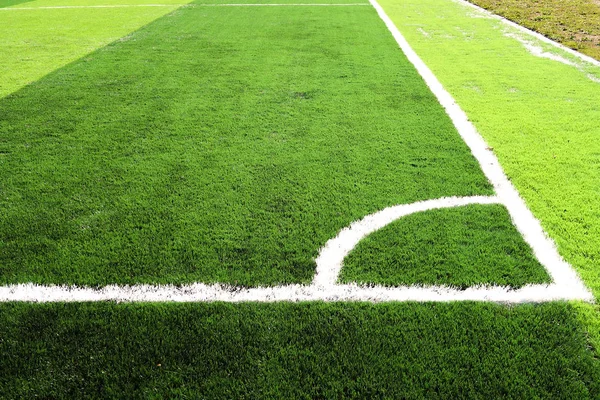 Campo Calcio Artificiale Colore Verde Brillante — Foto Stock