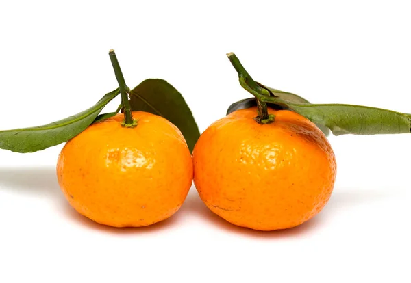 Tangerines White Background Isolated — Stock Photo, Image