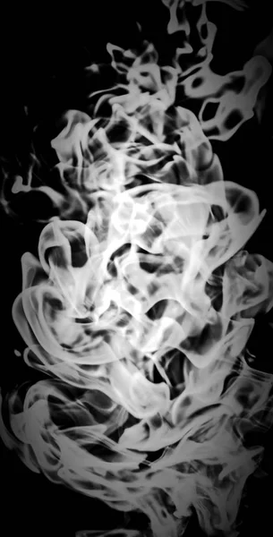 Białe Czarnym Tle Abstrakcja Dym — Zdjęcie stockowe