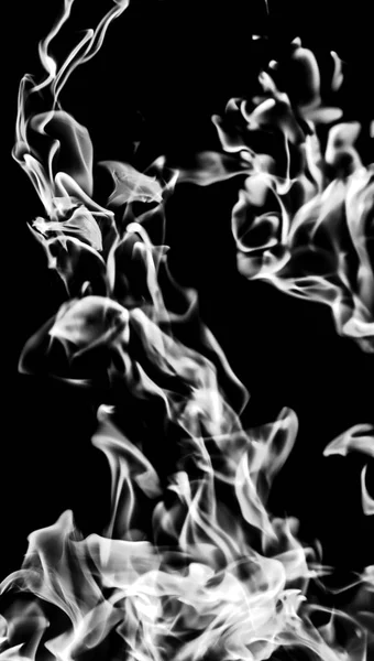 Humo Blanco Sobre Fondo Negro Abstracción —  Fotos de Stock