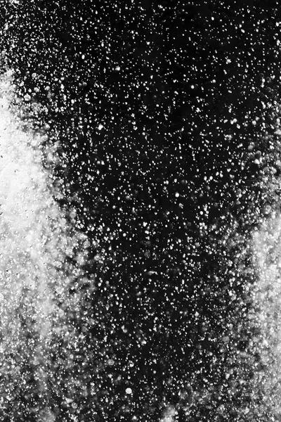 Kapky Vody Vzduchu Černém Pozadí Rozmazané — Stock fotografie