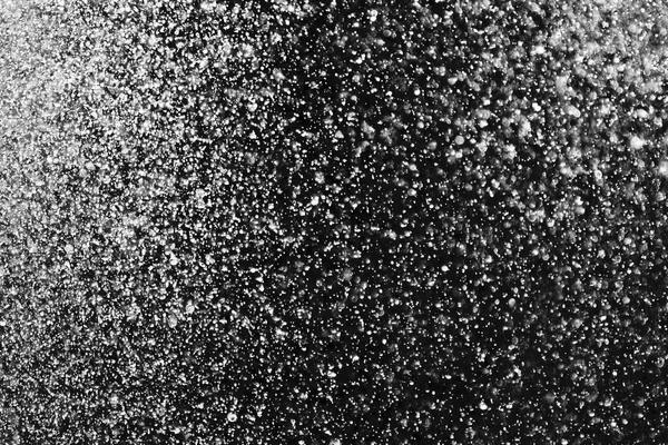 Wassertropfen Der Luft Auf Schwarzem Hintergrund Verschwommen — Stockfoto