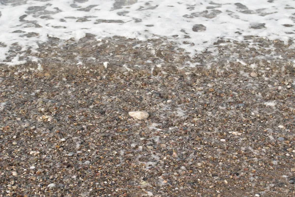 Гальковий Пляж Вид Море — стокове фото