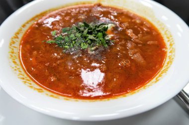 çorba Pancar çorbası yemek masada