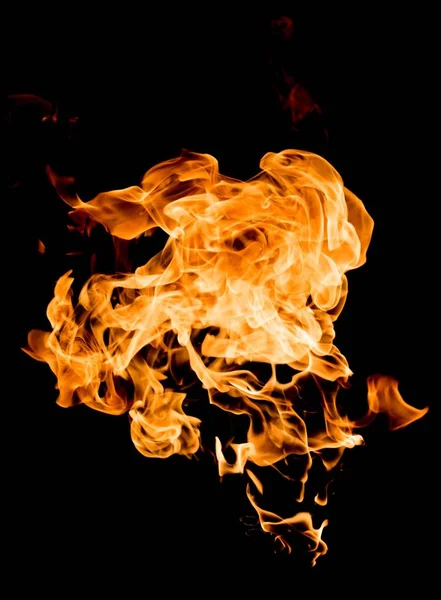 Fire Black Background — Stock Photo, Image
