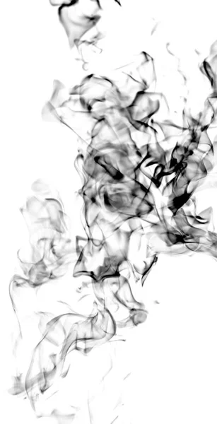 Черный Дым Белом Фоне Абстракция — стоковое фото