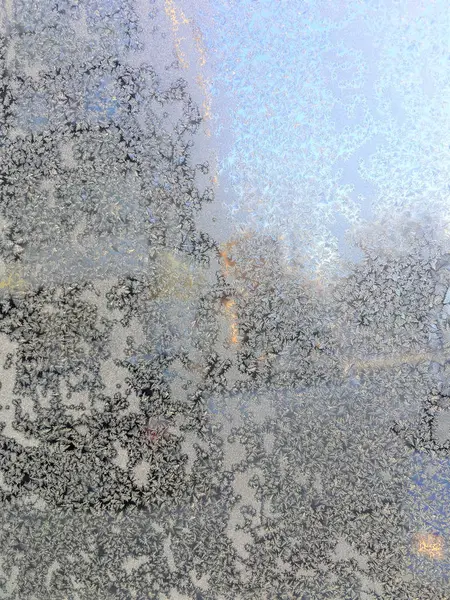 Winter Frost Glass Background — Stock Photo, Image