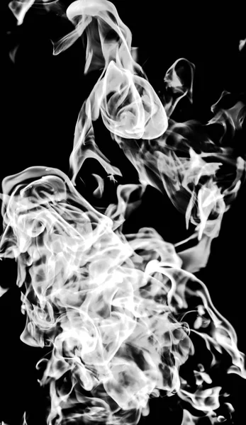 White Smoke Black Background Abstraction — Stock Photo, Image