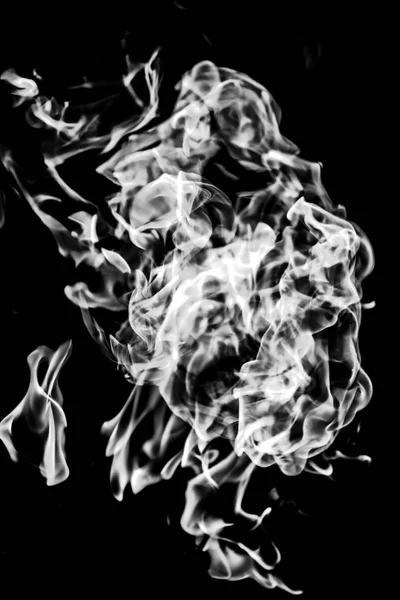 Humo Blanco Sobre Fondo Negro Abstracción — Foto de Stock