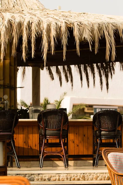 Chaises Tables Dans Rue Café Intérieur — Photo