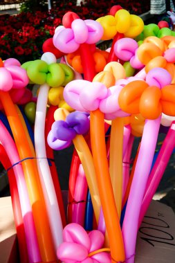 renkli balonlar, yakından görmek