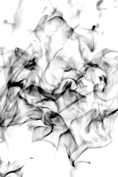 Fekete Füst Fehér Háttér Absztrakció — Stock Fotó