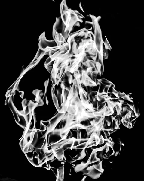 黑色背景上的白色烟雾 — 图库照片