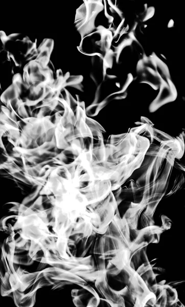 Humo Blanco Sobre Fondo Negro Abstracción — Foto de Stock