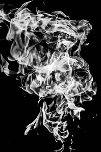 Humo Blanco Sobre Fondo Negro Abstracción —  Fotos de Stock