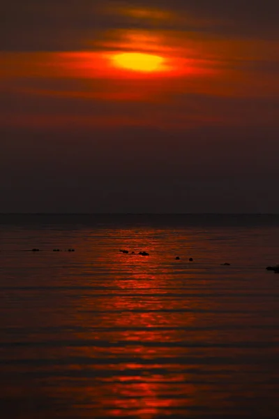Солнце Над Морем Закат Пейзаж — стоковое фото