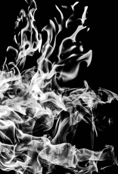 Fehér Füst Fekete Háttér Absztrakció — Stock Fotó