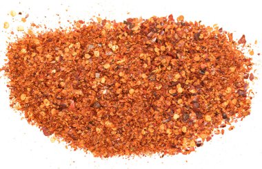 Zemin kırmızı biber biber izole üzerinde beyaz arka plan