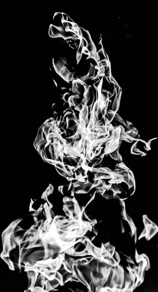 White Smoke Black Background Abstraction — Stock Photo, Image