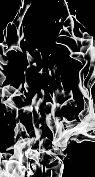 Humo Blanco Sobre Fondo Negro Abstracción — Foto de Stock