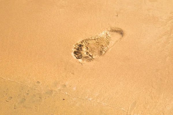 Praia Areia Com Onda Mar Calma — Fotografia de Stock