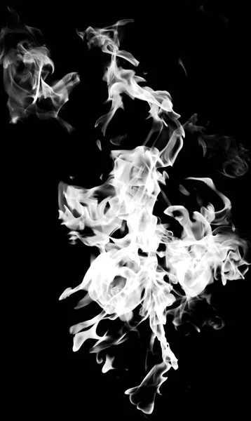 Λευκό Καπνό Πάνω Μαύρο Φόντο Άντληση — Φωτογραφία Αρχείου