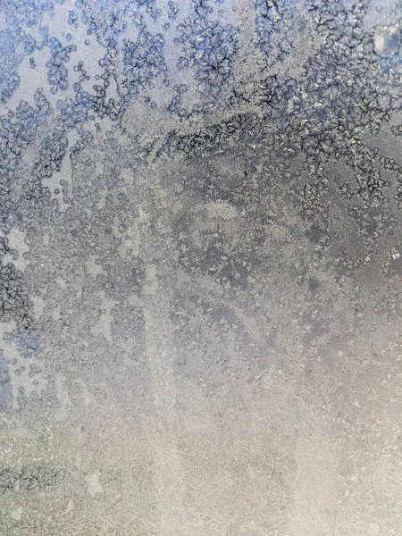 Winterfrost Auf Glashintergrund — Stockfoto