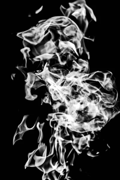 Fumaça Branca Fundo Preto Abstração — Fotografia de Stock