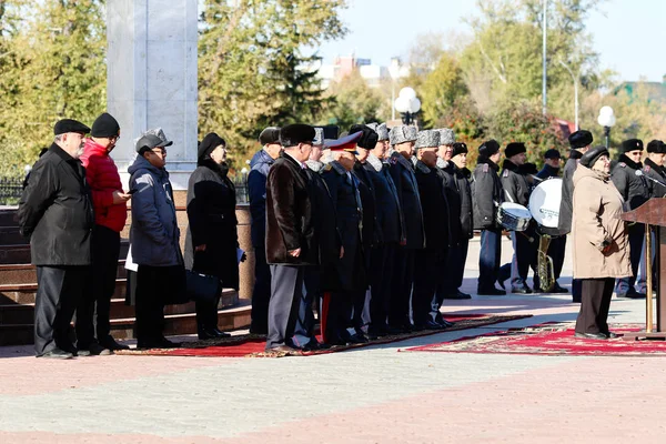 Pietropawłowsk Kazachstan Października 2017 Przegląd Konstrukcyjny Personelu Departamencie Spraw Wewnętrznych — Zdjęcie stockowe