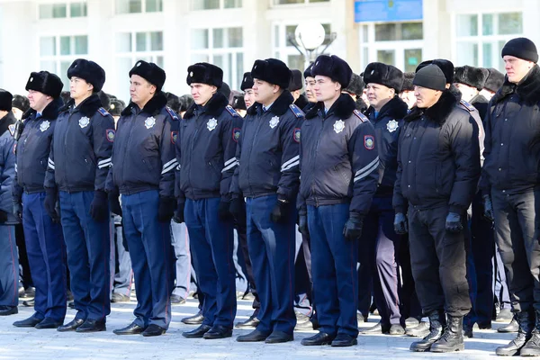 Petropavlovsk Kazakhstan Octobre 2017 Examen Construction Personnel Département Des Affaires — Photo