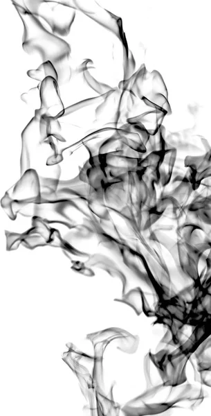 Μαύρος Καπνός Άσπρο Φόντο Άντληση — Φωτογραφία Αρχείου