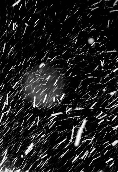 Neve Bufera Neve Sfondo Nero — Foto Stock