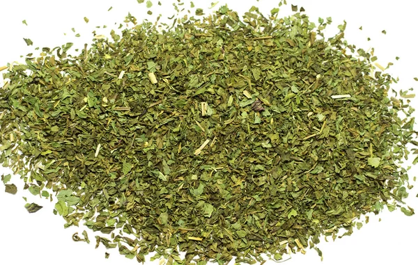 Hojas Verdes Trituradas Secas Menta Tabaco — Foto de Stock