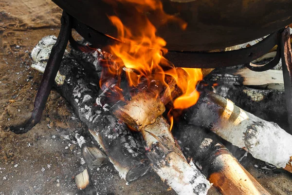 Burn Wood Hearth — Stock Photo, Image