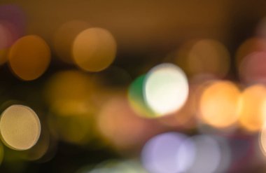 bokeh soyutlama, şehir gece ışıkları