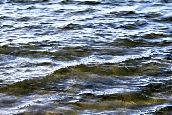 clear clear water in a lake with a wave