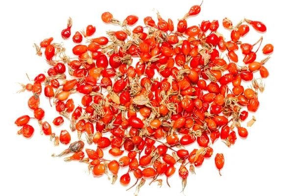 Rote Briar Beeren Auf Weißem Hintergrund — Stockfoto