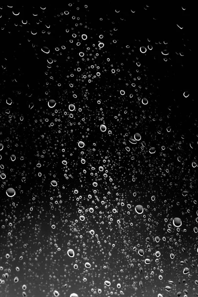 Gotas Chuva Vidro Preto — Fotografia de Stock