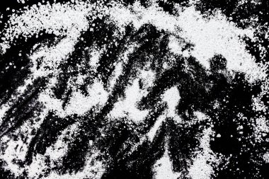 Siyah arkaplanda beyaz toz