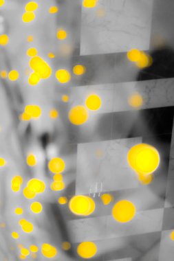 bokeh sarı ışıklar arka plan çelenk